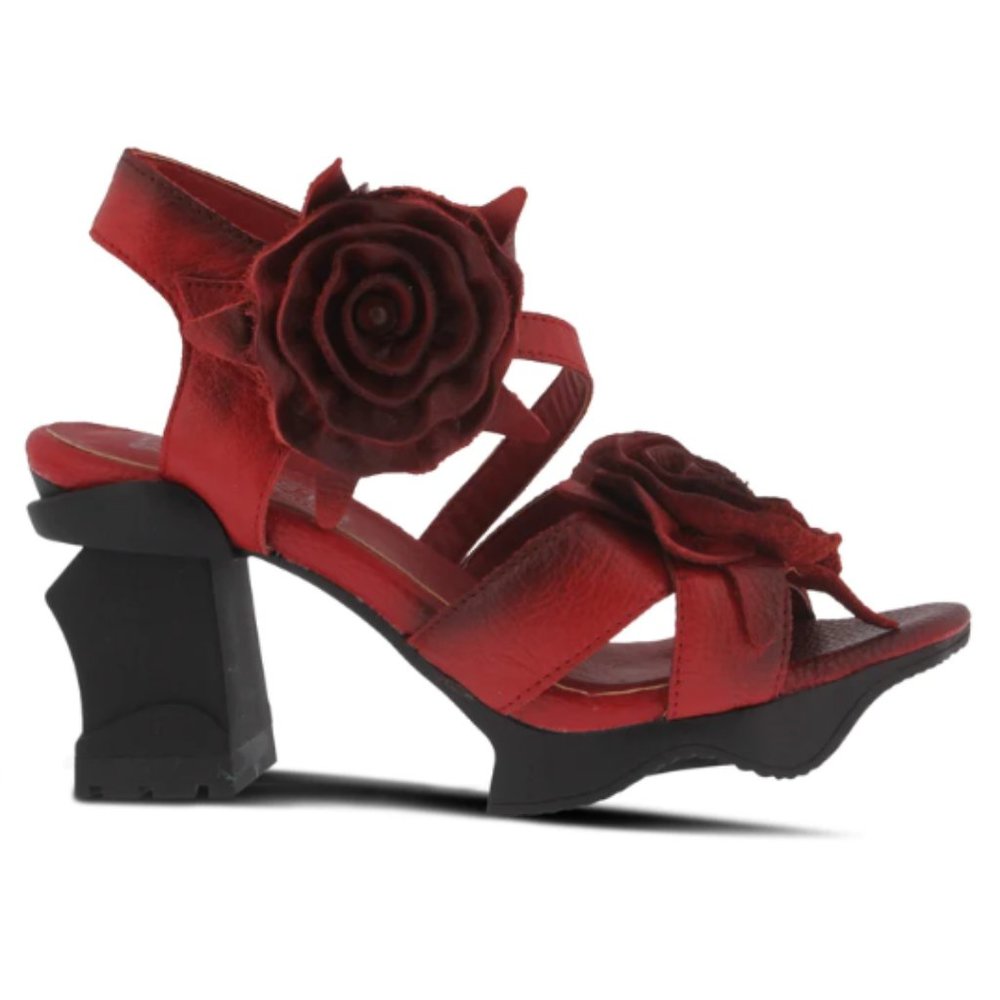 L'ARTISTE Spring Step SHELLY Leather Ankle Strap Sandal ~ EUC ~ Sz 38